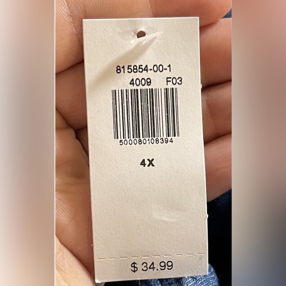 Old Navy Boho Chambray Flattering Tiered Denim Swing Shirt 4X - Picture 9 of 9